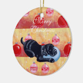 Personalisiertes schwarzes keramikornament (Links)