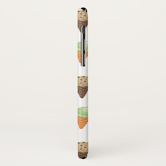 Personalisiertes schwarzes Labor Eiscreme-Cartoon  Case-Mate iPhone Hülle (Hinten/Links)