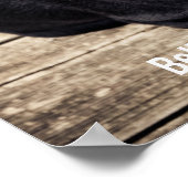 Personalisiertes schwarzes Labor Foto und Name des Poster (Ecke)