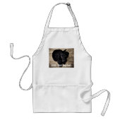 Personalisiertes schwarzes Labor Foto und Name des Schürze (Vorne)