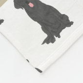 Personalisiertes schwarzes Labor Labrador, rosa un Fleecedecke (Ecke)