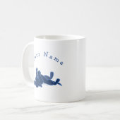 Personalisiertes schwarzes Labor Lounging Simple W Kaffeetasse (Vorderseite Links)