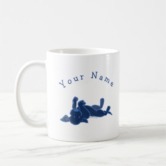 Personalisiertes schwarzes Labor Lounging Simple W Kaffeetasse (Links)