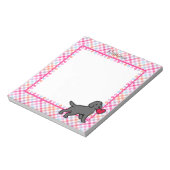 Personalisiertes schwarzes Labor Welpe und Rotes H Notizblock (Rotiert)