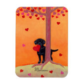 Personalisiertes Schwarzes Labrador Magnet (Vertikal)