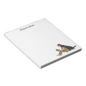 Personalisiertes Schwarzes Labrador und Mama Lesen Notizblock (angewinkelt)