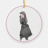 Personalisiertes Schwarzes Lamm Nutcracker Ballet Keramik Ornament (Vorne)