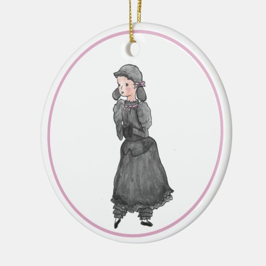 Personalisiertes Schwarzes Lamm Nutcracker Ballet Keramik Ornament (Links)