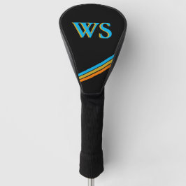 Personalisiertes schwarzes Leder Golf Headcover