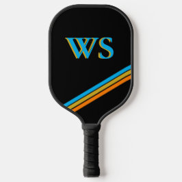 Personalisiertes schwarzes Leder Pickleball Schläger