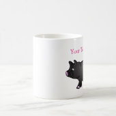 Personalisiertes schwarzes Minischwein 11 Kaffeetasse (Mittel)