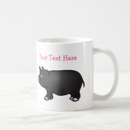 Personalisiertes schwarzes Minischwein 11 Kaffeetasse