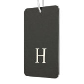 Personalisiertes schwarzes Monogramm Autolufterfrischer (Links)