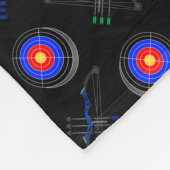 Personalisiertes schwarzes Namensbogenschießen Fleecedecke (Ecke)