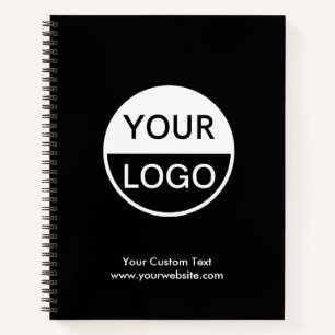 Personalisiertes Schwarzes Notebook mit Firmenlogo Notizblock