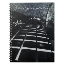 Personalisiertes schwarzes notizblock