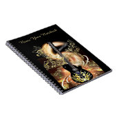 Personalisiertes schwarzes notizblock (Rechte Seite)