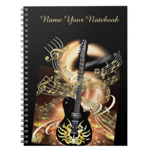 Personalisiertes schwarzes notizblock