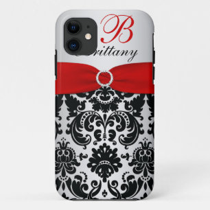 Personalisiertes schwarzes, rotes, silbernes iPhone 11 hülle