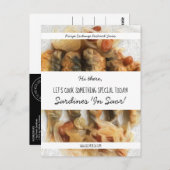 Personalisiertes Schwarzes Script Weiß Modernes Re Postkarte (Vorne/Hinten)