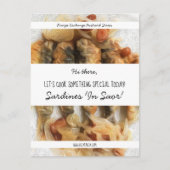 Personalisiertes Schwarzes Script Weiß Modernes Re Postkarte (Vorderseite)