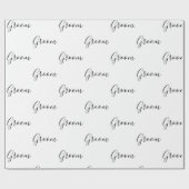 Personalisiertes Schwarzes Skript Eleganter Name G Geschenkpapier (Flach)