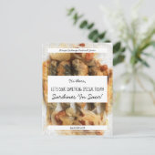 Personalisiertes Schwarzes Skript-Rezept-Austausch Postkarte (Stehend Vorderseite)