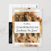 Personalisiertes Schwarzes Skript-Rezept-Austausch Postkarte (Vorne/Hinten)