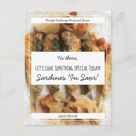 Personalisiertes Schwarzes Skript-Rezept-Austausch Postkarte (Vorderseite)