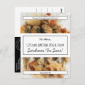 Personalisiertes Schwarzes Skript Weißer Rezept-Sw Postkarte (Vorne/Hinten)