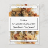 Personalisiertes Schwarzes Skript Weißer Rezept-Sw Postkarte (Vorderseite)