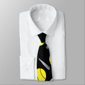 Personalisiertes schwarzes Softballmuster Krawatte (Gebunden)