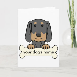 Personalisiertes Schwarzes u. TANCoonhound Karte