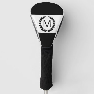 Personalisiertes schwarzes u. weißes golf headcover