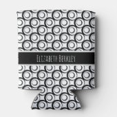 Personalisiertes, schwarzes u. weißes Retro Dosenkühler (Rückseite)