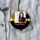 Personalisiertes Schwarzes und Gold Button (Beispiel)