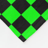 Personalisiertes schwarzes und grünes fleecedecke (Ecke)