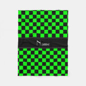Personalisiertes schwarzes und grünes fleecedecke (Vorderseite)