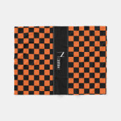 Personalisiertes schwarzes und orange fleecedecke (Vorderseite (Horizontal))