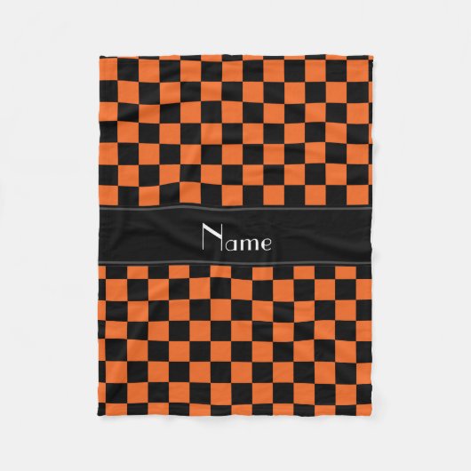 Personalisiertes schwarzes und orange fleecedecke (Vorderseite)