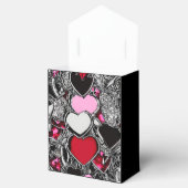 Personalisiertes Schwarzes und Rotes Herz - Gefäll Geschenkschachtel (Geöffnet)