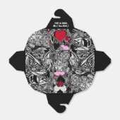 Personalisiertes Schwarzes und Rotes Herz Illus Ge Geschenkschachtel (Ungefaltet)