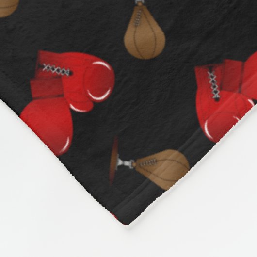 Personalisiertes schwarzes Verpackennamensmuster Fleecedecke (Ecke)