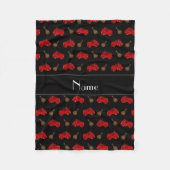 Personalisiertes schwarzes Verpackennamensmuster Fleecedecke (Vorderseite)