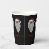 Personalisiertes Schwarzes Weihnachtsfest-Party Pappbecher (Rechts)