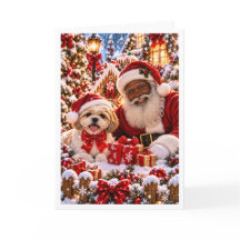 Personalisiertes Schwarzes Weihnachtsmann- und Per