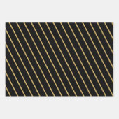 Personalisiertes Schwarzgoldalter Geschenkpapier Set (Vorderseite 2)