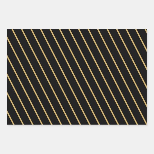 Personalisiertes Schwarzgoldalter Geschenkpapier Set (Vorderseite 2)