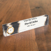 Personalisiertes Schwarzmeer-Gold Namensplakette (Seite)