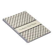 Personalisiertes Schwarzweiß-Diamant-Notebook Notizblock (Rechte Seite)